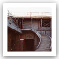 Charpente, maonnerie, toiture, chantier, maon, escalier, jardin, maison, brique 